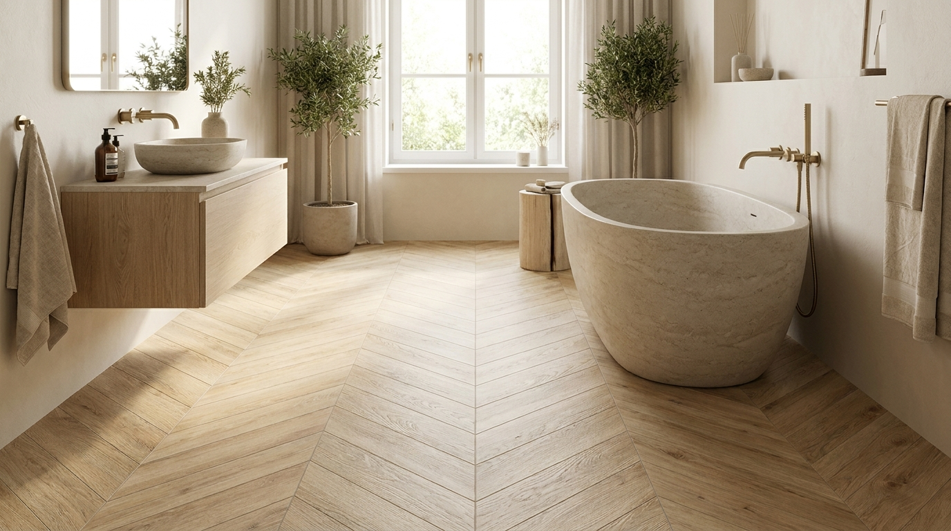 carrelage imitation bois salle de bain