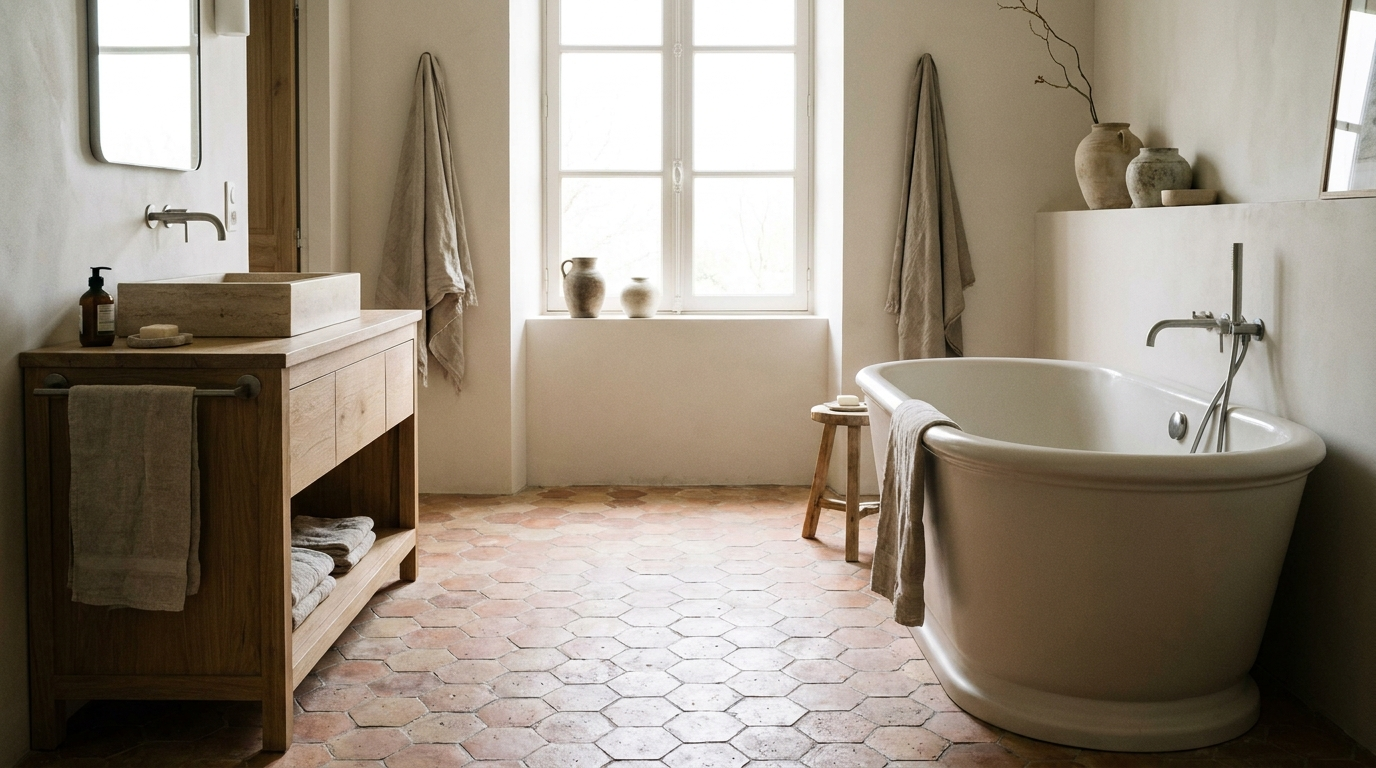tomette salle de bain
