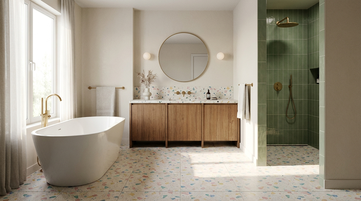 carrelage terrazzo salle de bain