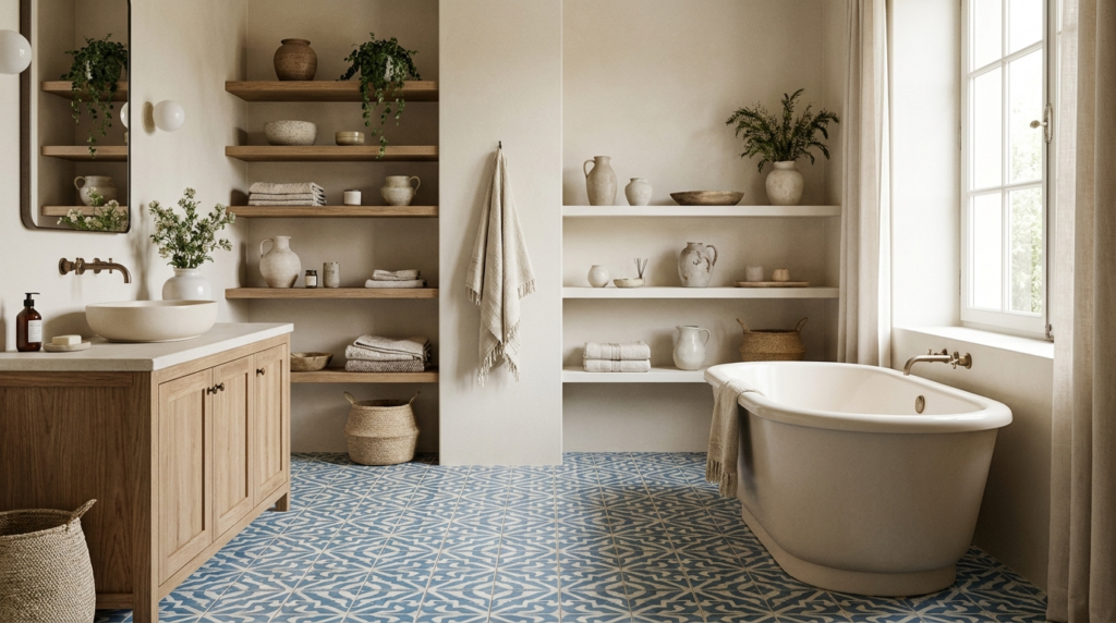 carreau de ciment salle de bain