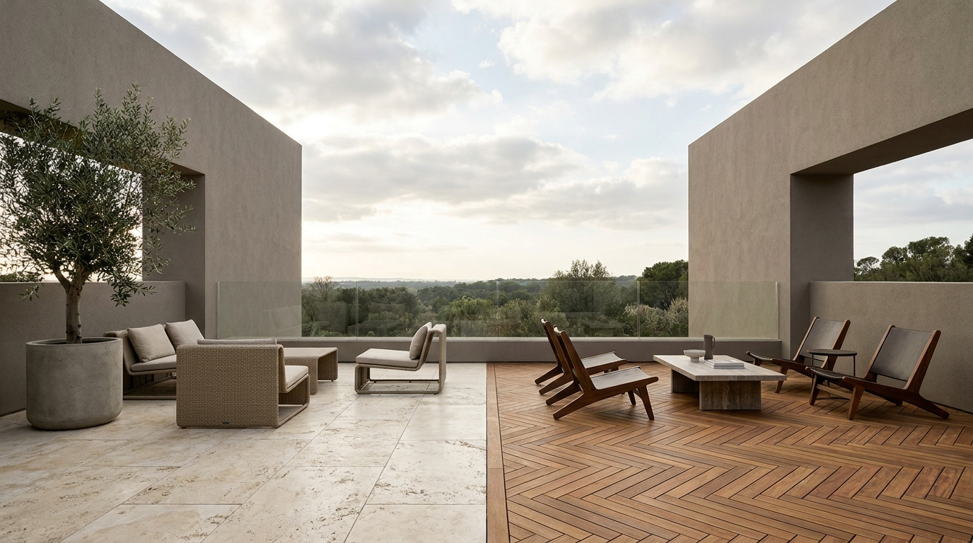 dalle céramique ou terrasse bois