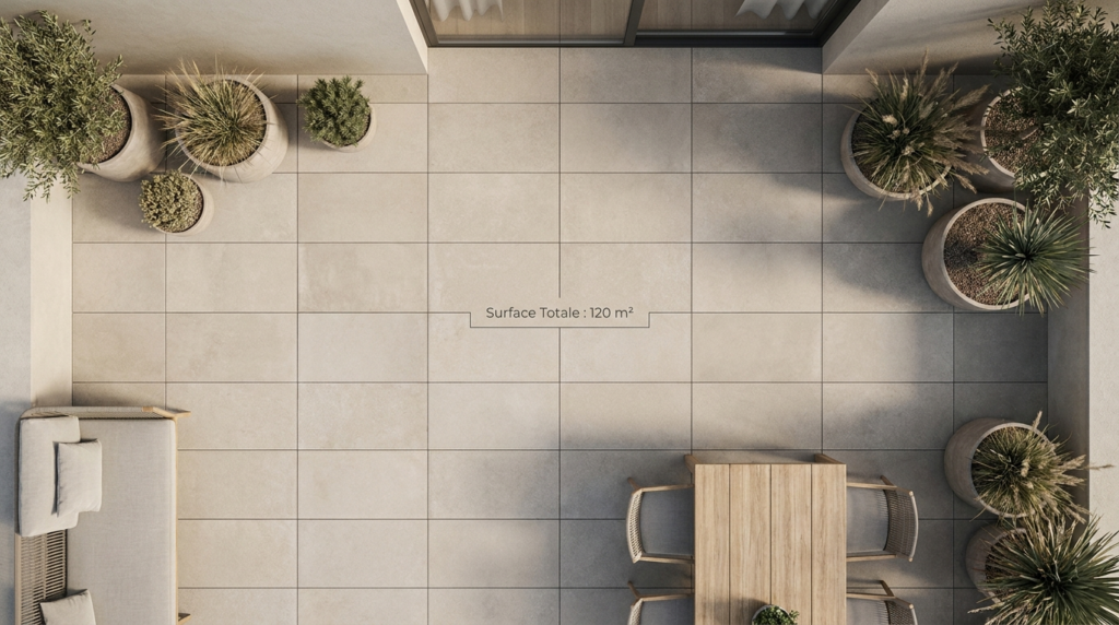 combien de dalles pour terrasse