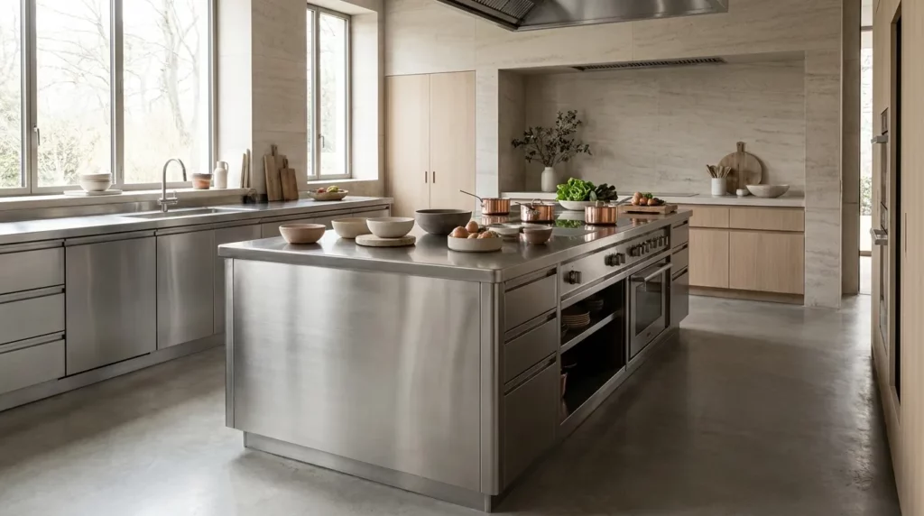 plan de travail inox